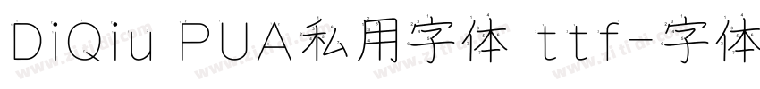 DiQiu PUA私用字体 ttf字体转换